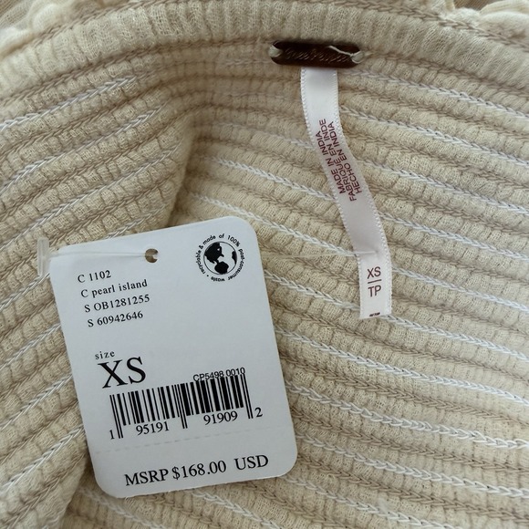 Free People Dahlia Embroidered Puff Sleeve Maxi Dress Size XS Cream Cottage NWT - Picture 8 of 10